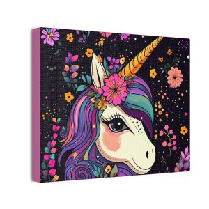 Whimisical Unicorn (Design 20) - 10x8 Canvas Art Print (S.e.P.T.™)
