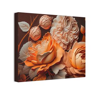 Floral Flowers (Design 109) - 10x8 Canvas Art Print (S.e.P.T.™)