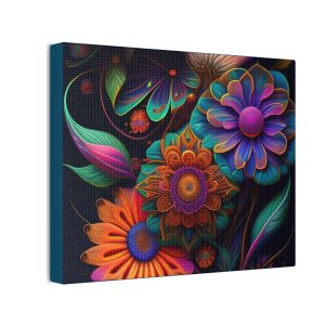 Floral Flowers (Design 145) - 10x8 Canvas Art Print (S.e.P.T.™)