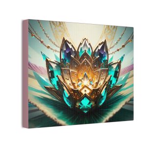 Fantasy Jeweled Gemstones Flower - 10x8 CANVAS ART PRINT (S.e.P.T.™)