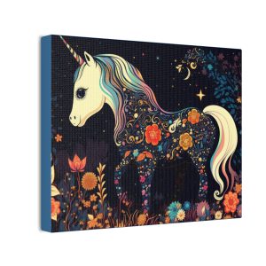 Whimisical Unicorn (Design 23) - 10x8 Canvas Art Print (S.e.P.T.™)