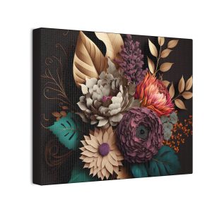 Floral Flowers (Design 81) - 10x8 Canvas Art Print (S.e.P.T.™)