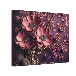 Floral Flowers (Design 83) - 10x8 Canvas Art Print (S.e.P.T.™)