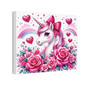 Floral Unicorns (Design 1) - 10x8 Canvas Art Print (S.e.P.T.™)