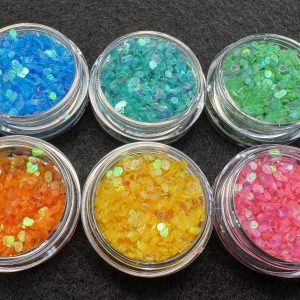 Blue, Green, Turquiose, Orange, Yellow, Pink 1/16″ (1.5mm 0.060″) Chunky Glitter (6 oz) Lot