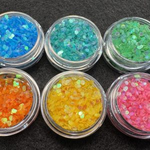 Blue, Green, Turquiose, Orange, Yellow, Pink 1/16″ (1.5mm 0.060″) Chunky Glitter (6 oz) Lot