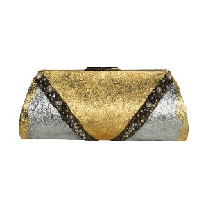 Suzanne's eBoutique - Pearls Beach Sand Plated in 24K Gold & Sterling Silver ~ OOAK Clutch Purse