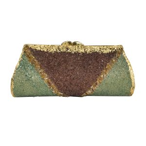 Suzanne's eBoutique - Raw Mica, Opal, Green Fuchsite Plated in 24K Gold ~ OOAK Clutch Purse