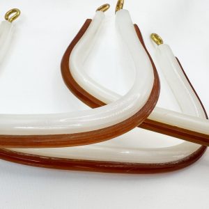 White & Brown Acrylic Plastic Purse Handle DIY