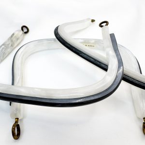 White & Dark Blue Acrylic Plastic Purse Handle DIY