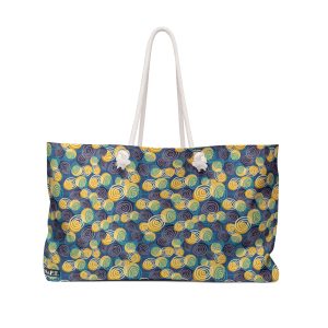 Abstract Hand-Drawn Spirals & Grid Print Weekender Bag (S.e.P.T.™)