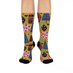 Holiday Cheer (Design #3) Cushioned Crew Socks (S.e.P.T.™)