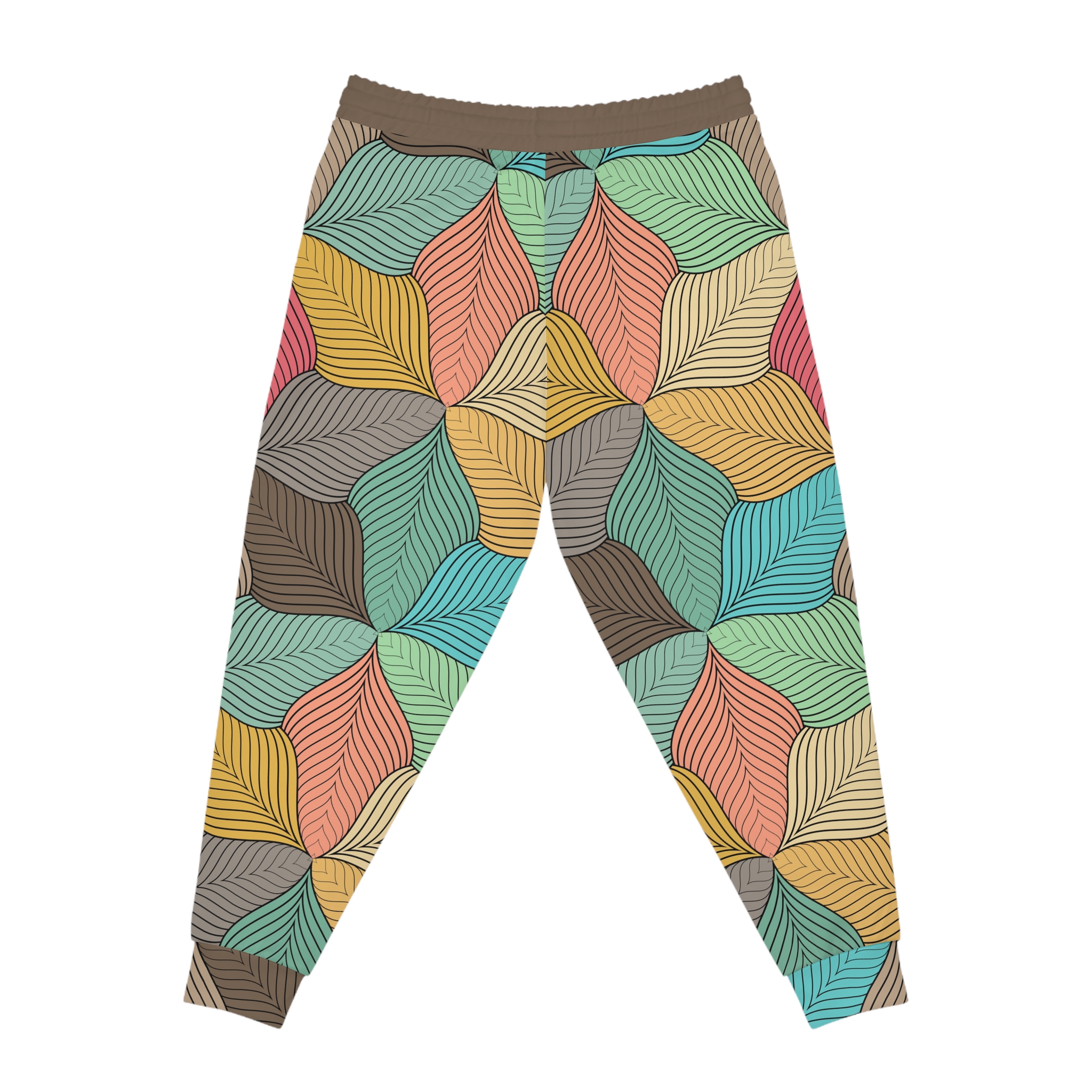 Mid-Century Modern Wavy Abstract Print #2 Athletic Joggers (S.e.P.T.™)