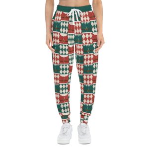 Holiday Santa Suit & Harlequin Quilt Pattern w/Treasure Pockets™ Athletic Joggers (S.e.P.T.™)