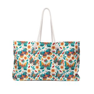 Whimsical Retro Butterfly Garden Print Weekender Bag (S.e.P.T.™)