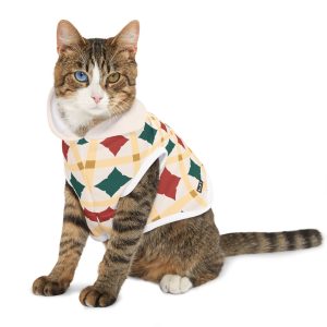 Holiday Geometric Quilt Pattern Cat & Dog Pet Hoodie - (S.e.P.T.™)