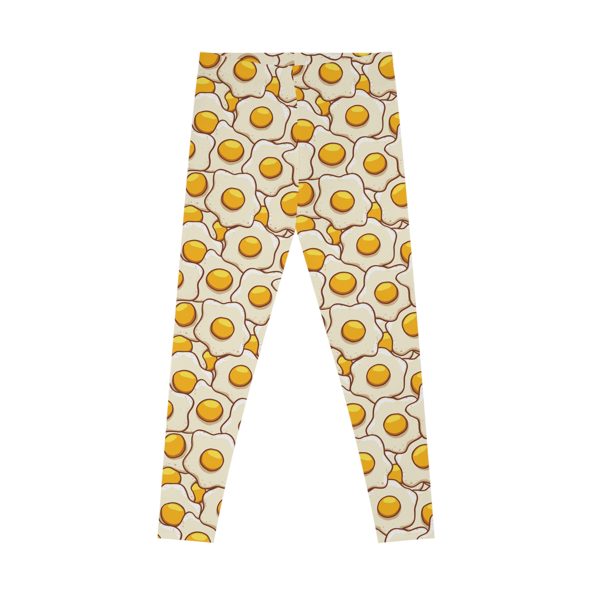 Sunny Side Up Fried Egg Pattern Novelty Stretchy Leggings (S.e.P.T.™)