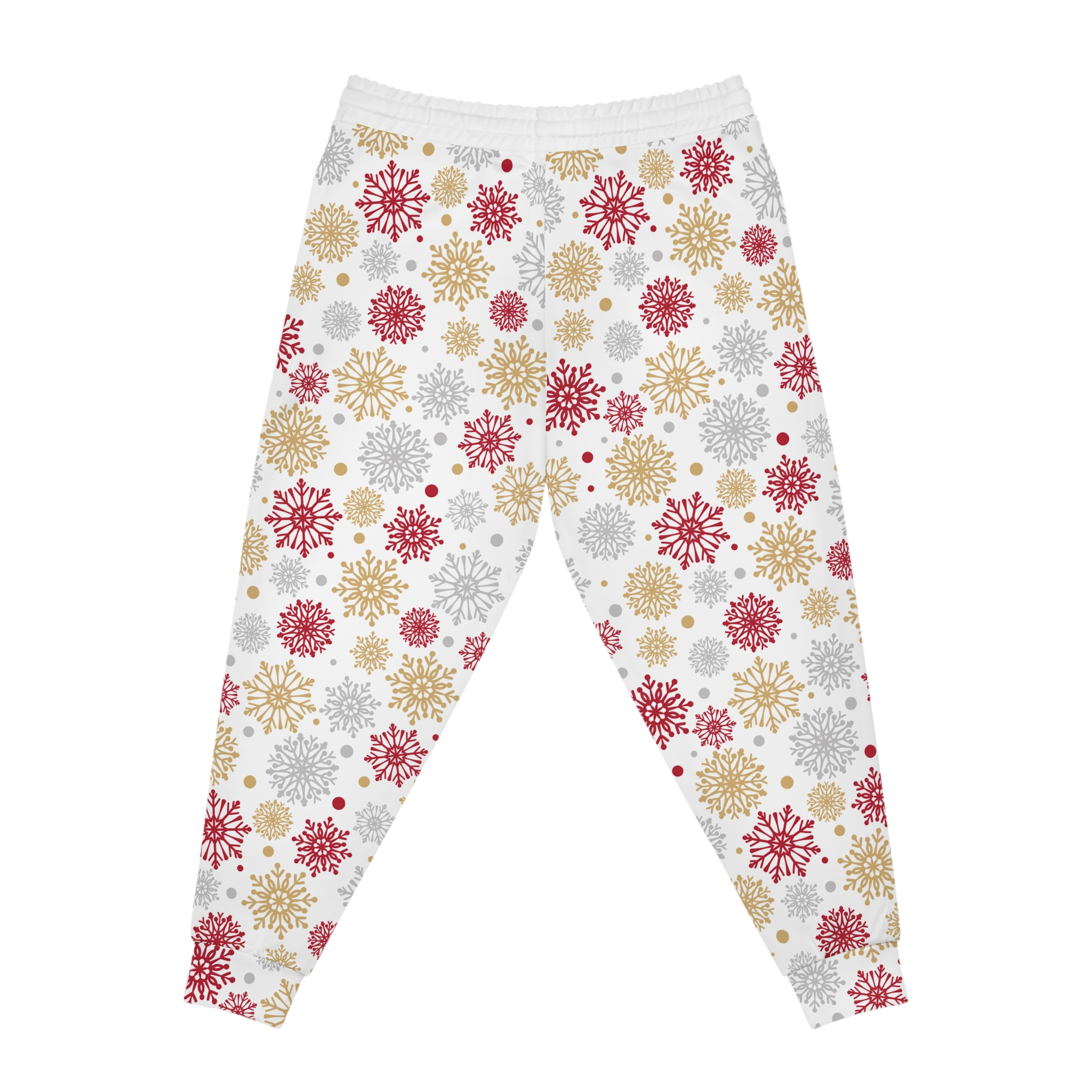 Holly Jolly Gold & Silver Snowflake Athletic Joggers (S.e.P.T.™)