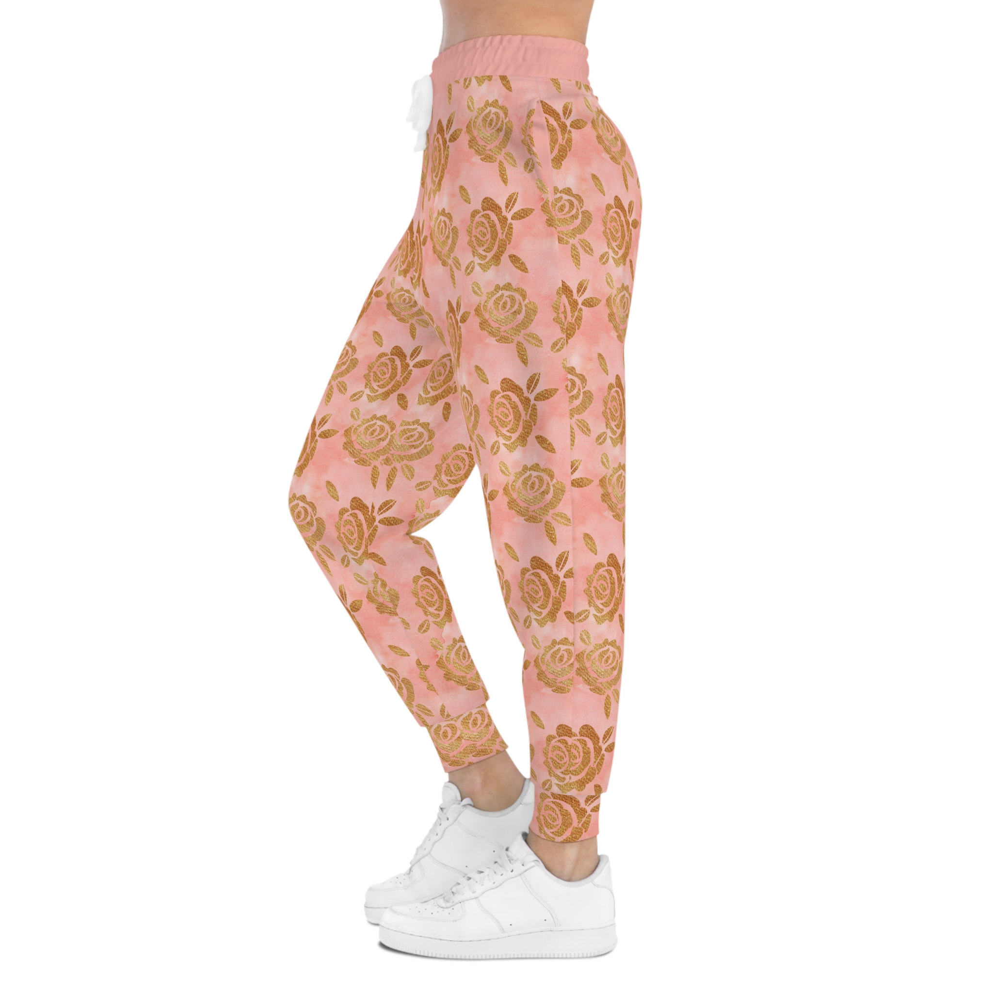 Rose Gold Foil Watercolor Print w/Treasure Pockets™ Athletic Joggers (S.e.P.T.™)
