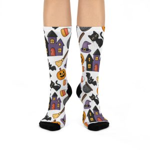 Spooky Cute Halloween (Design 2) Cushioned Crew Socks (S.e.P.T.™)