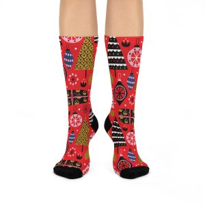 Red Holiday Cheer Cushioned Crew Socks (S.e.P.T.™)