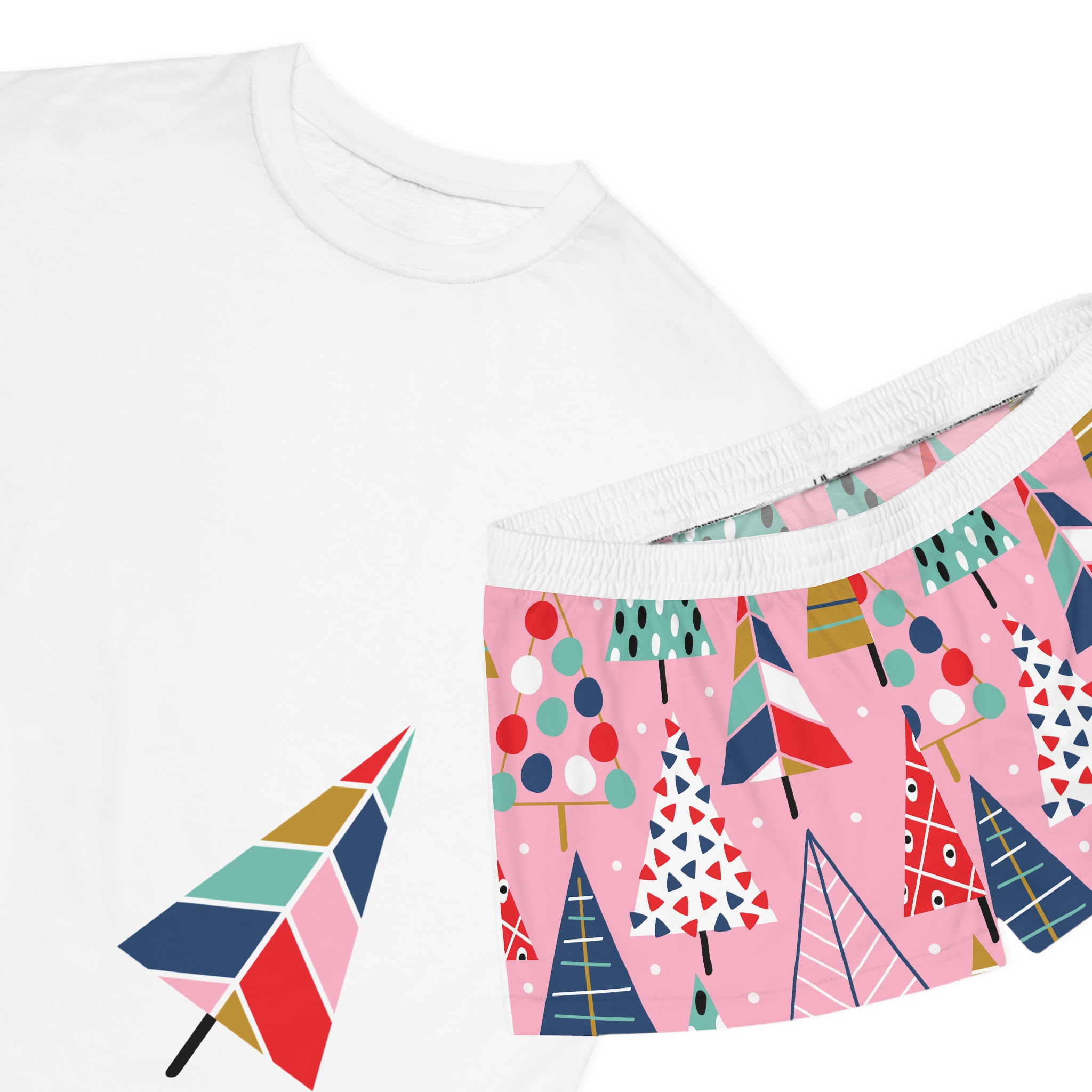 Pink Holiday Christmas Tree Women's Pajama Set (S.e.P.T.™)