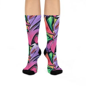 Fresh Tag Graffiti Cushioned Crew Socks (S.e.P.T.™)