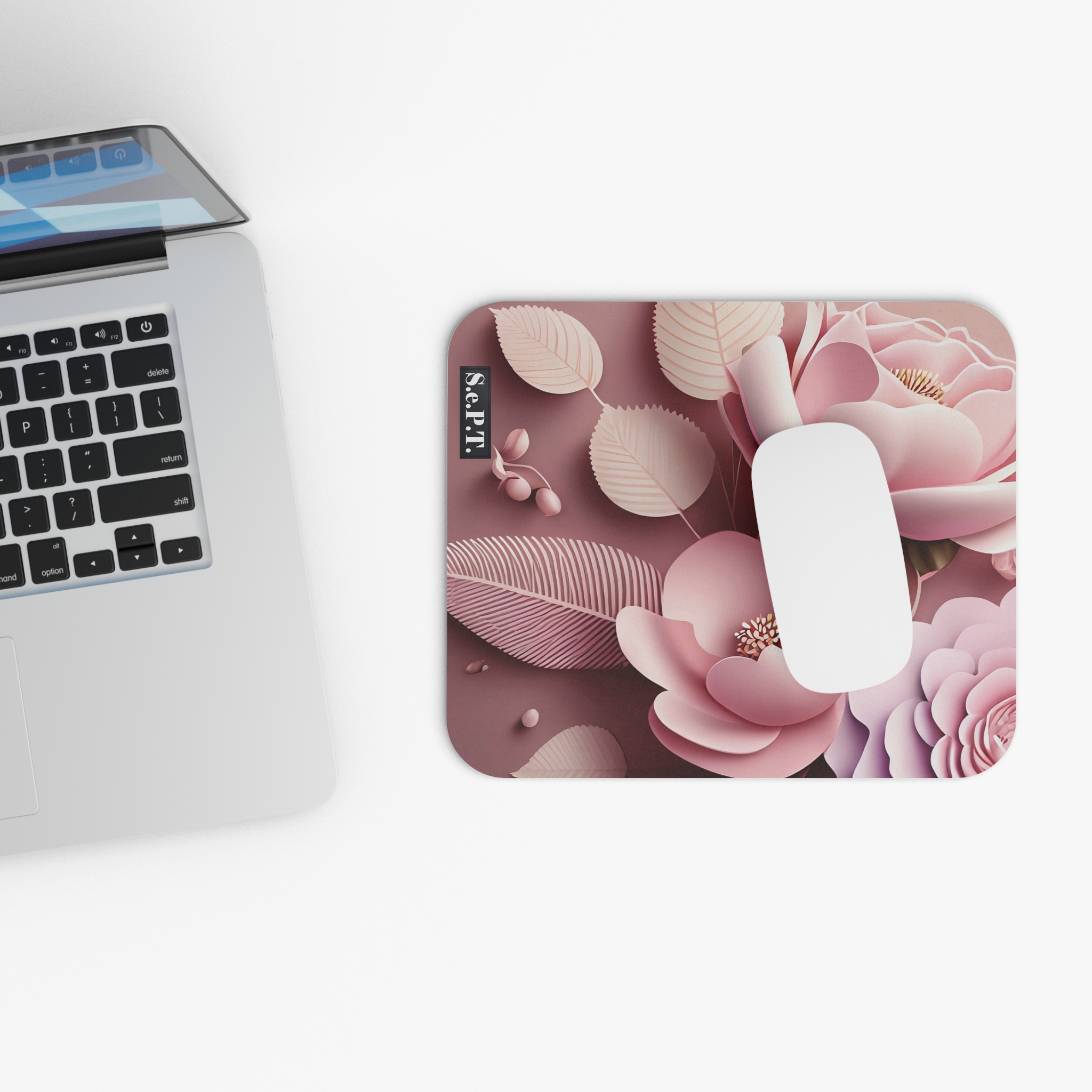Floral Flowers (Design 101) - 9x8 Mouse Pad - (S.e.P.T.™)