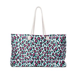 Fuchsia & Aqua Leopard Weekender Bag (S.e.P.T.™)