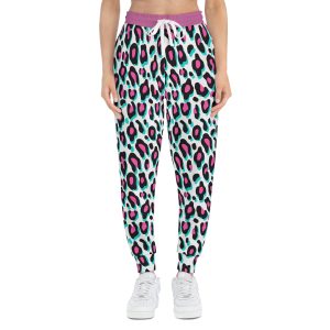 Fuchsia & Aqua Leopard Print w/Treasure Pockets™ Athletic Joggers (S.e.P.T.™)