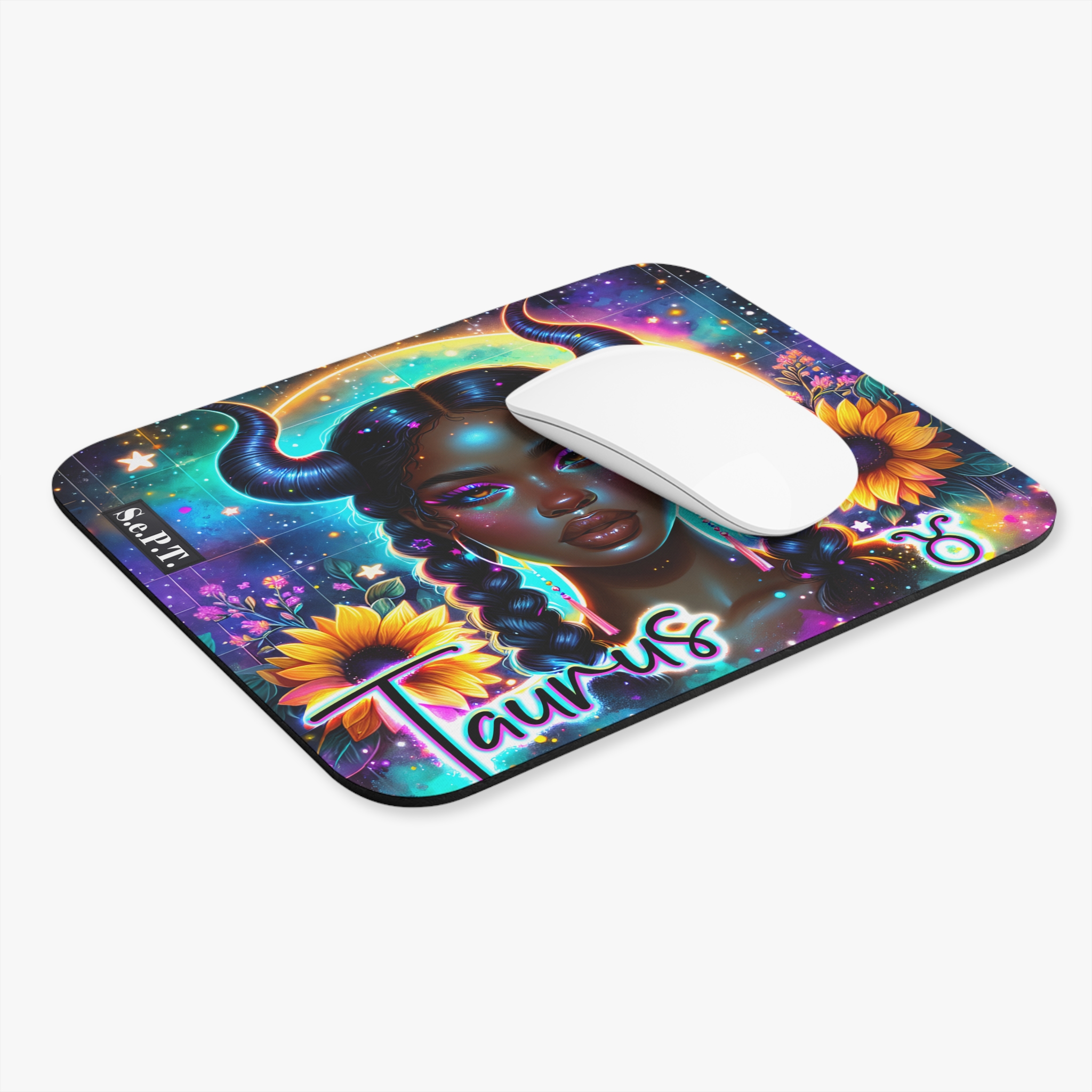 Taurus (Black Woman) - 9x8 Mouse Pad - (S.e.P.T.™)