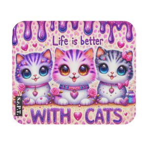 3D Cats (Design 2-1) - 9x8 Mouse Pad - (S.e.P.T.™)