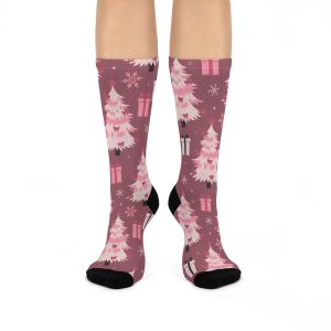 Pink Holiday Dreams Cushioned Crew Socks (S.e.P.T.™)