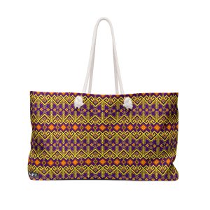 Regal Purple & Gold Tribal Geometric Weekender Bag (S.e.P.T.™)
