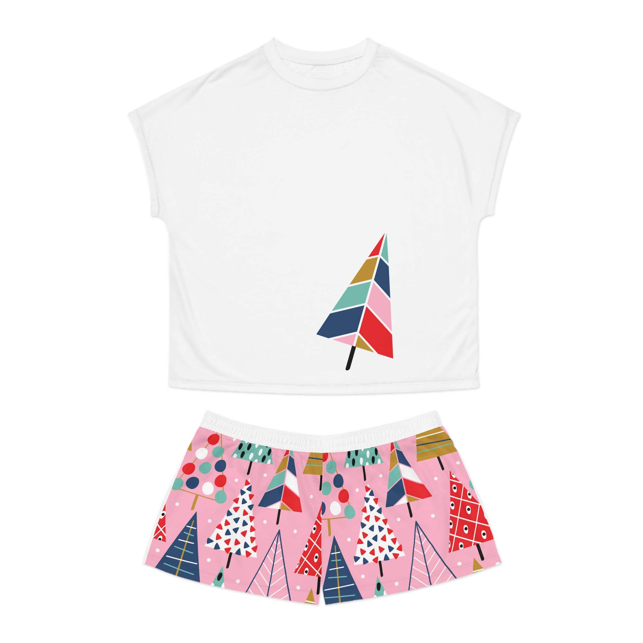 Pink Holiday Christmas Tree Women's Pajama Set (S.e.P.T.™)