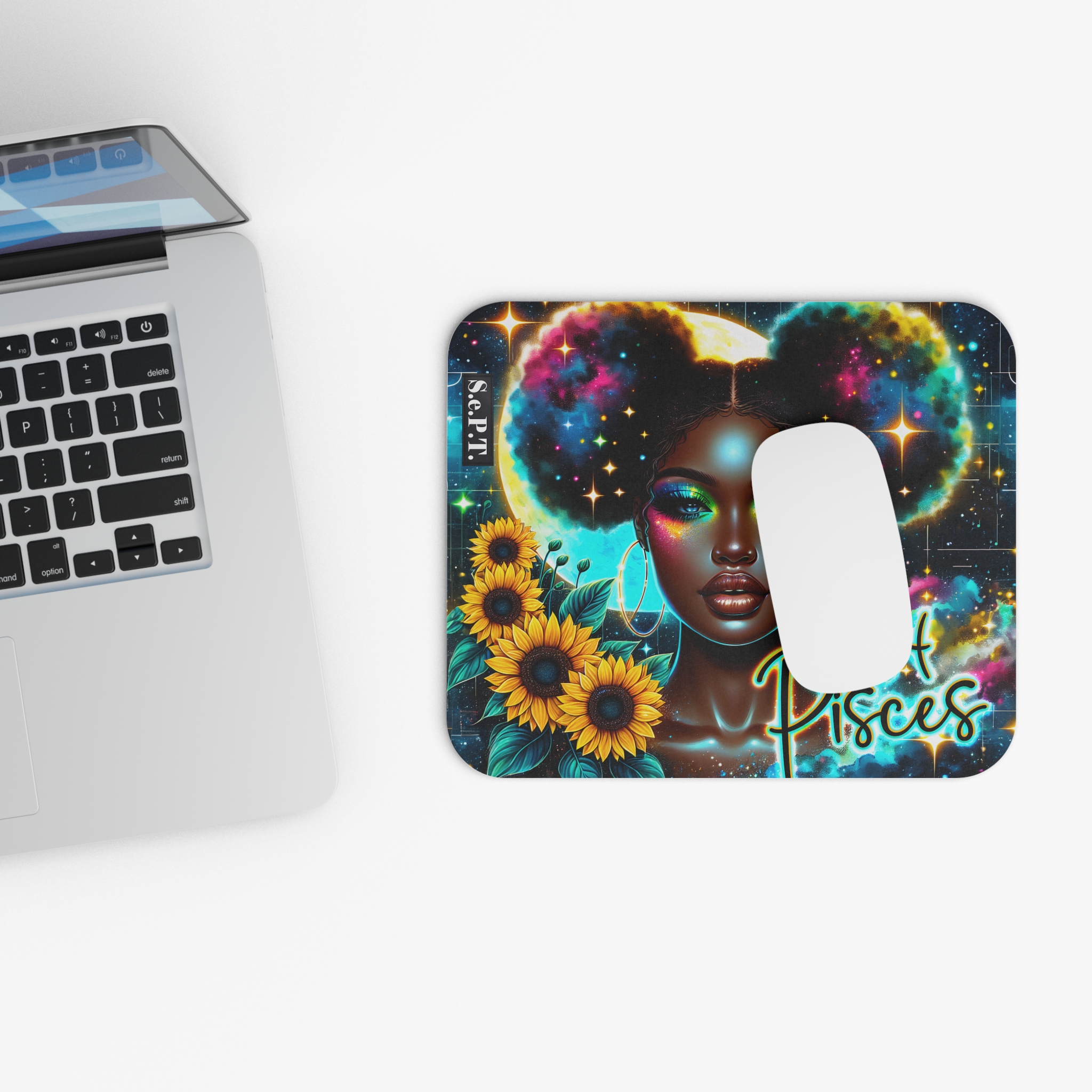 Pisces (Black Woman) - 9x8 Mouse Pad - (S.e.P.T.™)