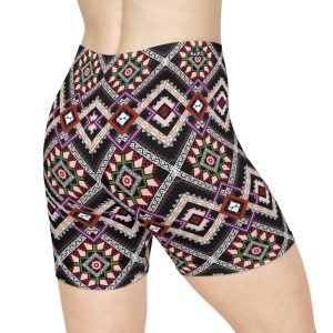 Southwest Diamond Aztec Print Women's Biker Shorts (S.e.P.T.™)