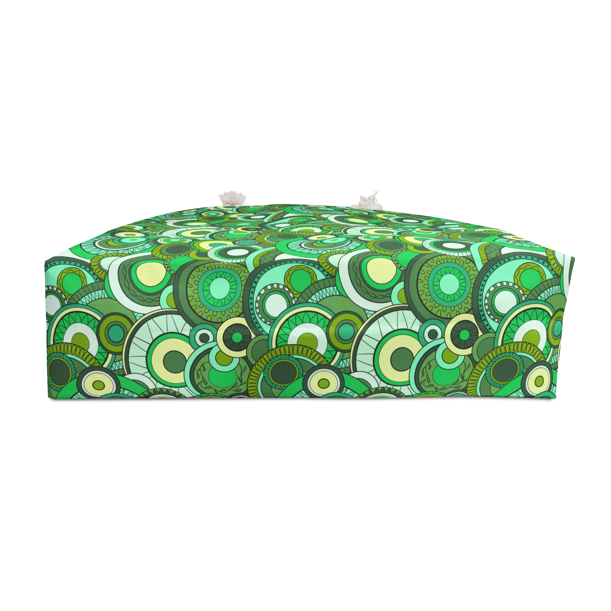 Green Groovy Swirl Mandala Print Weekender Bag (S.e.P.T.™)