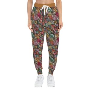 Abstract Wavy Lines Geometric Print Athletic Joggers (S.e.P.T.™)
