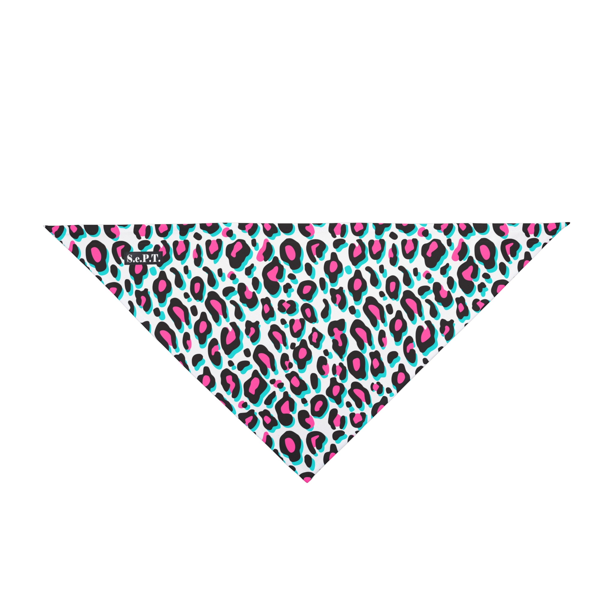 Fuchsia & Aqua Leopard Print Dog Pet Bandana - (S.e.P.T.™)