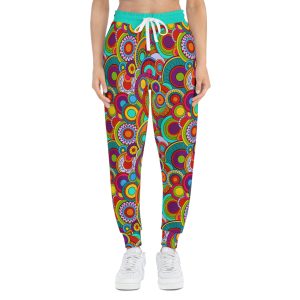 Groovy Swirl Mandala Print #1 Athletic Joggers (S.e.P.T.™)