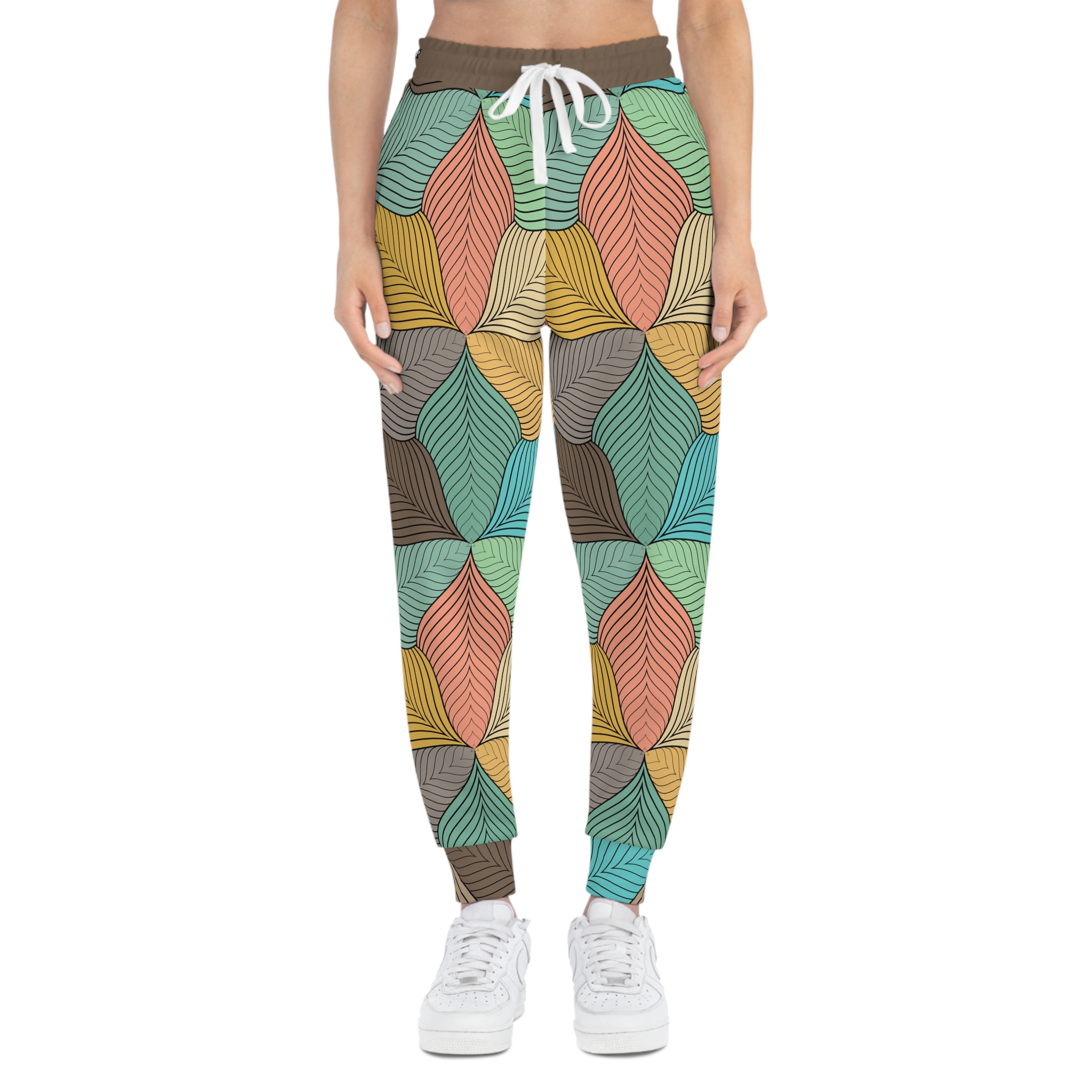 Mid-Century Modern Wavy Abstract Print #2 Athletic Joggers (S.e.P.T.™)