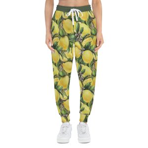 Bright Citrus Lemon Garden Pattern Athletic Joggers (S.e.P.T.™)