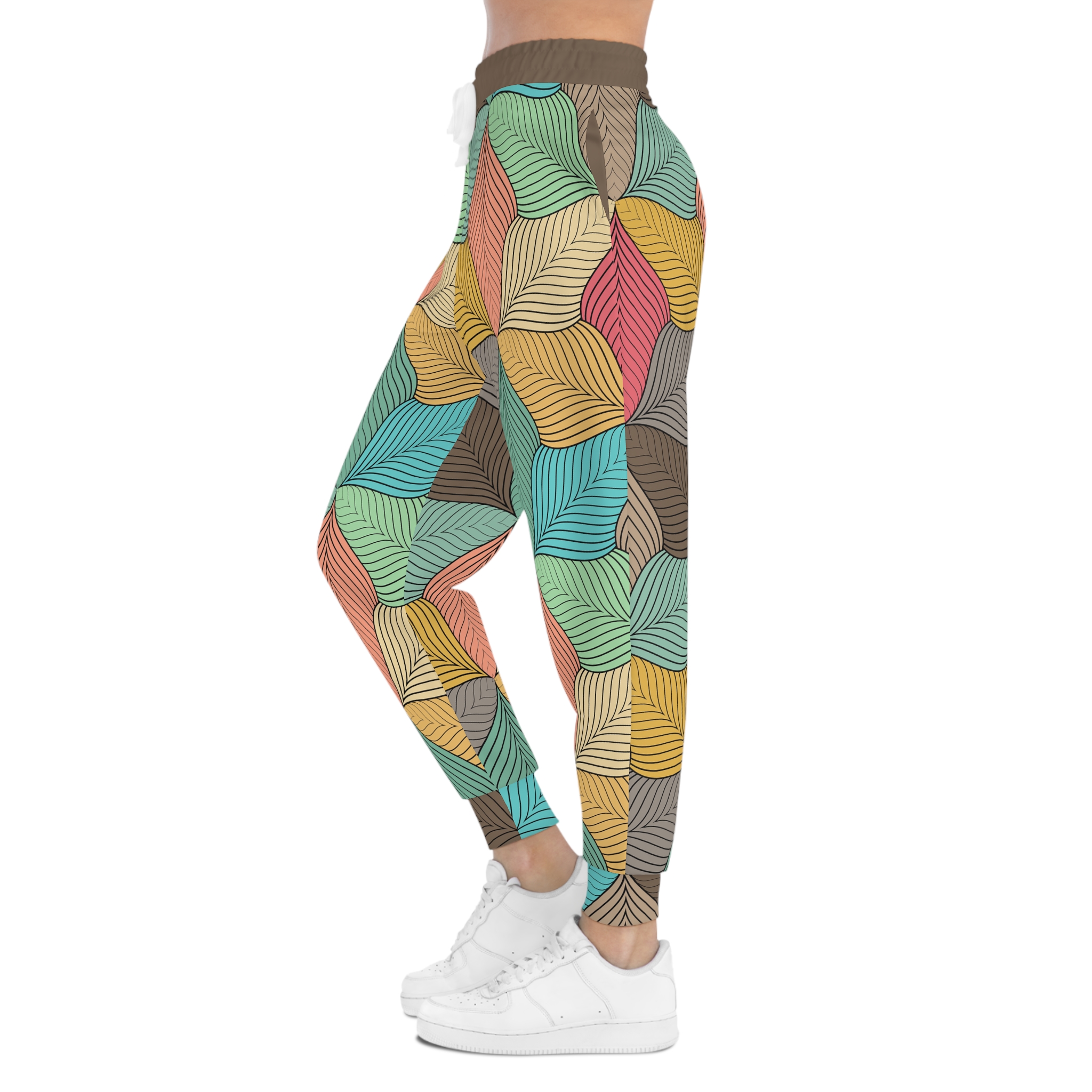 Mid-Century Modern Wavy Abstract Print #2 Athletic Joggers (S.e.P.T.™)