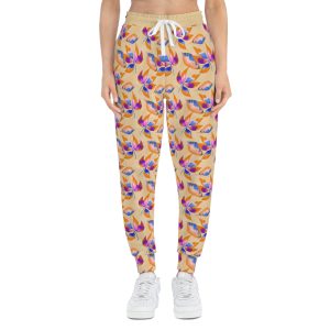 Watercolor Floral Leaf Abstract Print Athletic Joggers (S.e.P.T.™)