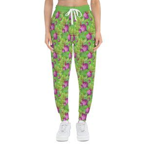 Fresh Beetroot & Greens Watercolor Print Athletic Joggers (S.e.P.T.™)