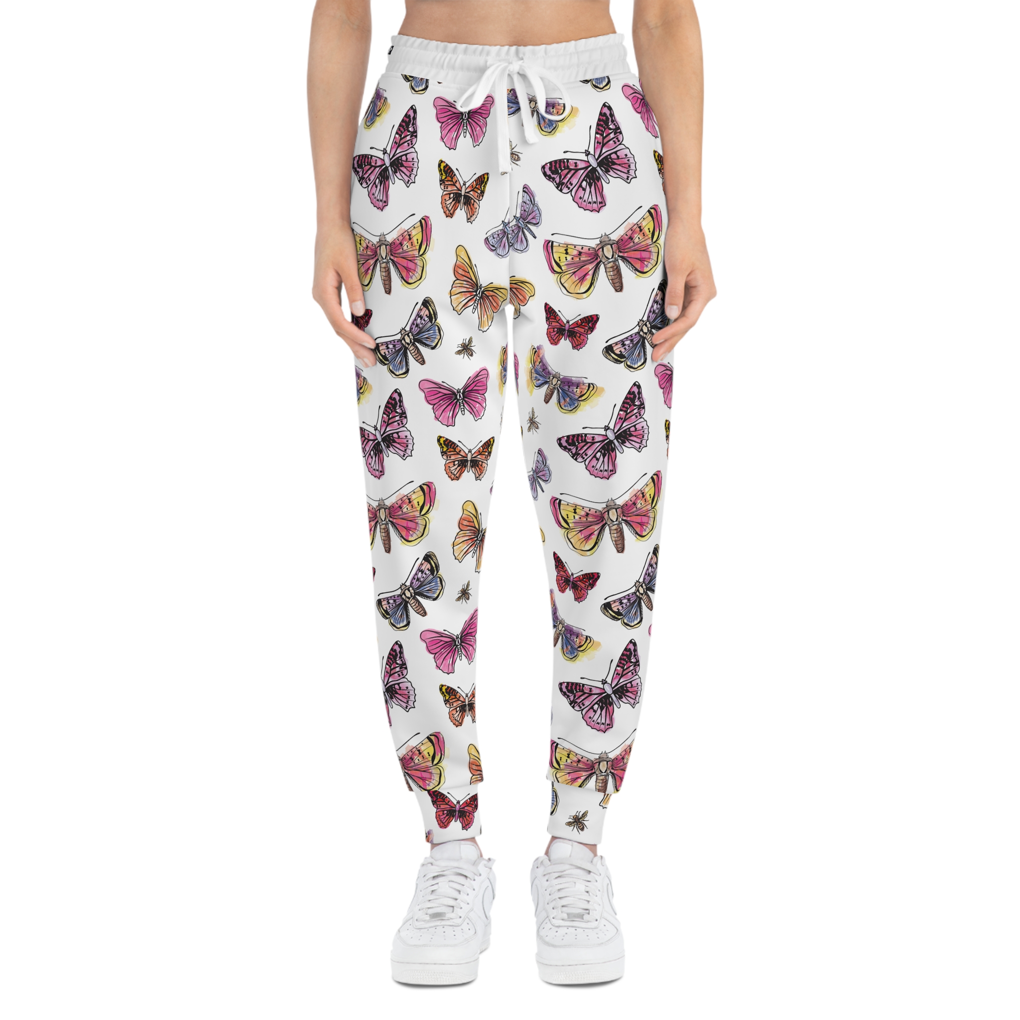 Flutter Watercolor Butterfly w/Treasure Pockets™ Athletic Joggers (S.e.P.T.™)