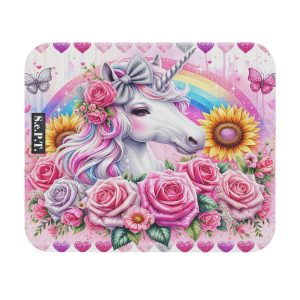 Floral Unicorn (Design 14) - 9x8 Mouse Pad - (S.e.P.T.™)