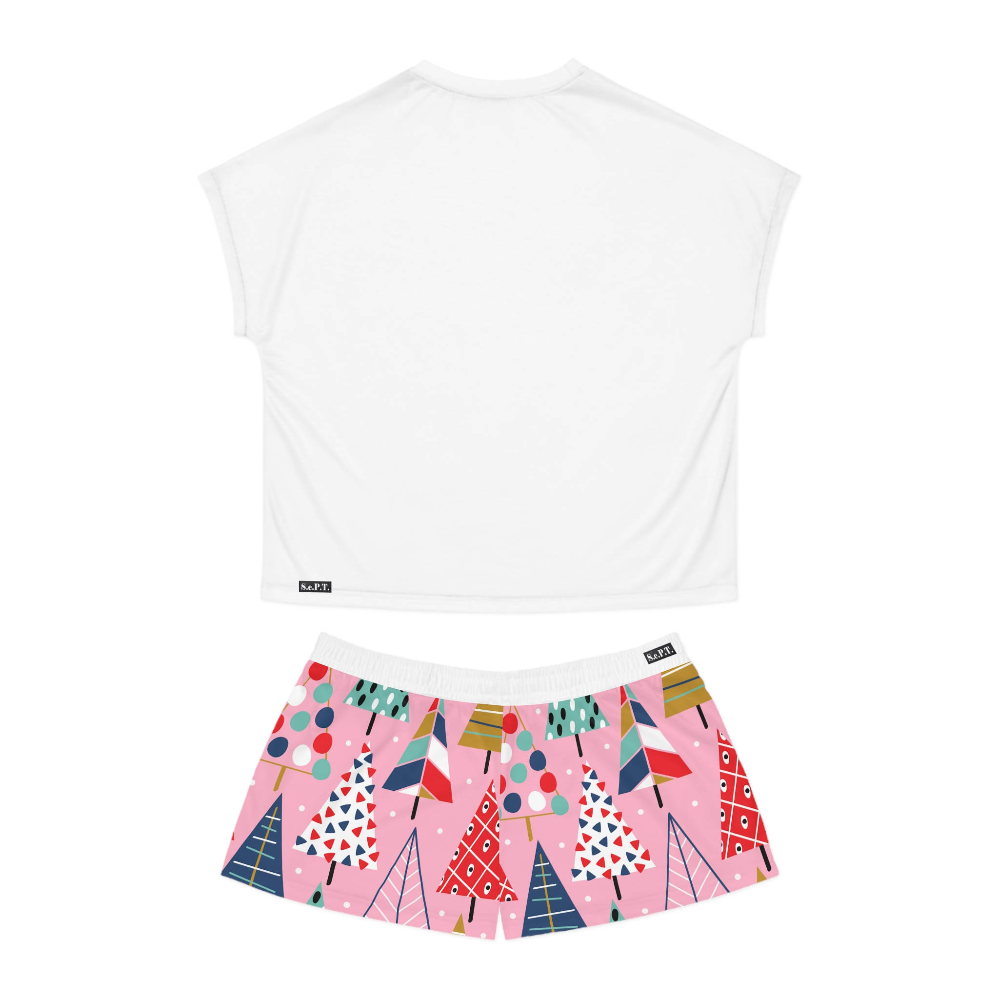 Pink Holiday Christmas Tree Women's Pajama Set (S.e.P.T.™)