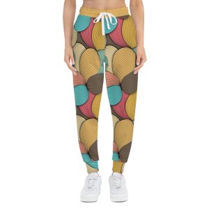 Mid-Century Modern Wavy Abstract Print #3 Athletic Joggers (S.e.P.T.™)